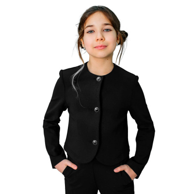 Жакет школьный для девочки Deloras X64157A черный 1